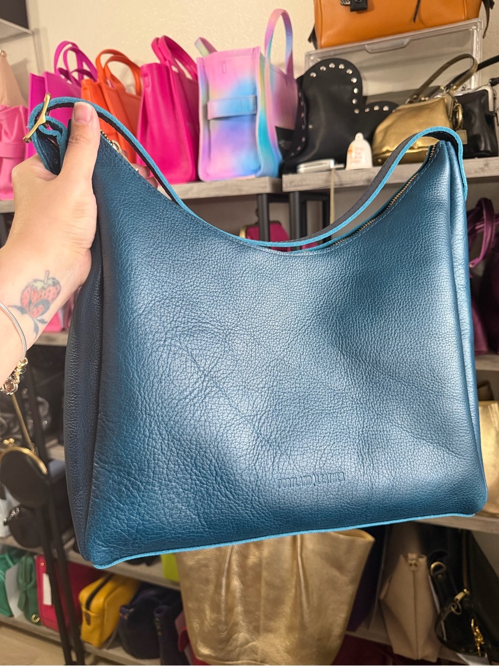 Portland leather goods Caspian large aspen shoulder bag
